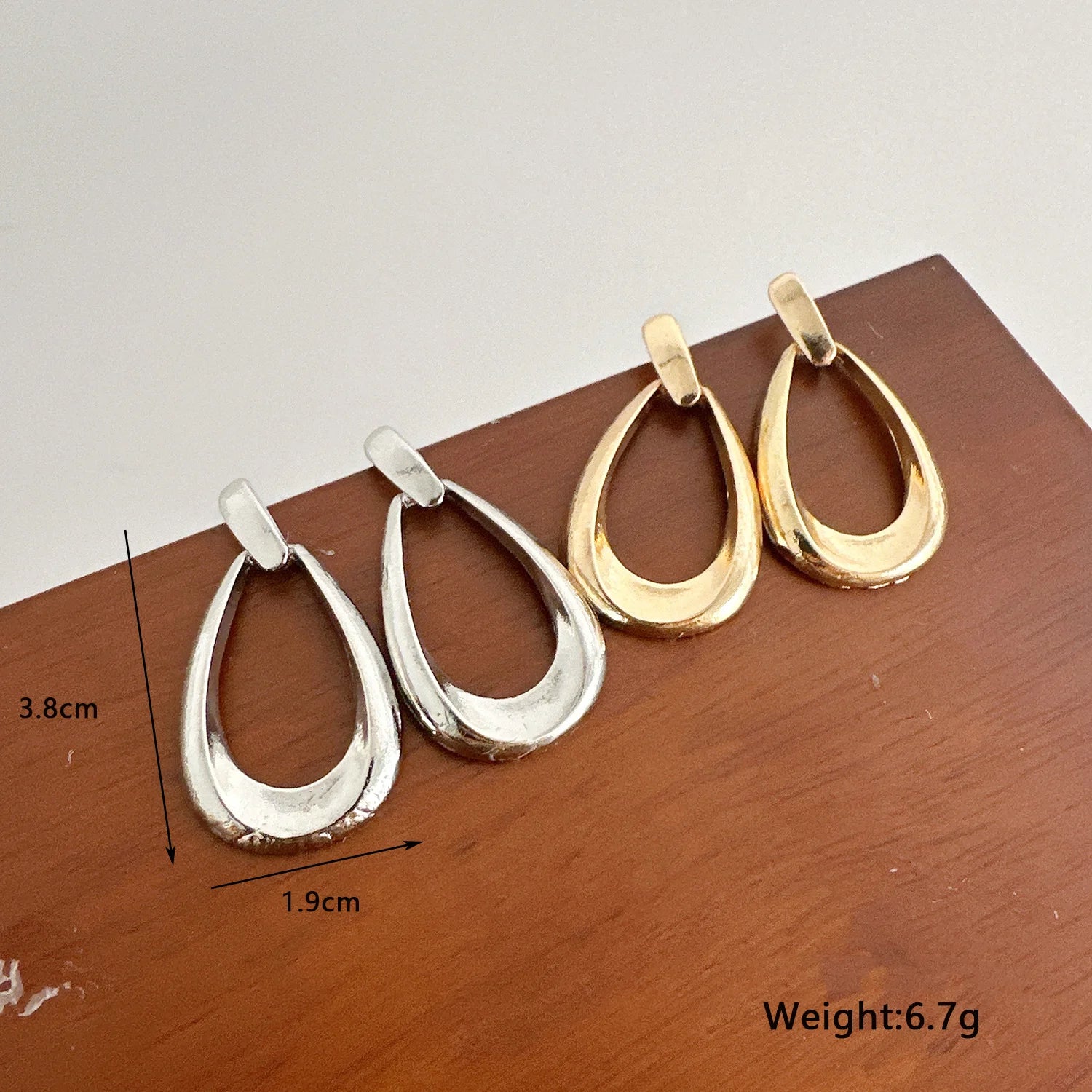 Simple French Style Geometric Earrings For Women Fashion Luxurious Drop Earring Daily Party Vacations Jewelry Gifts 2025 New