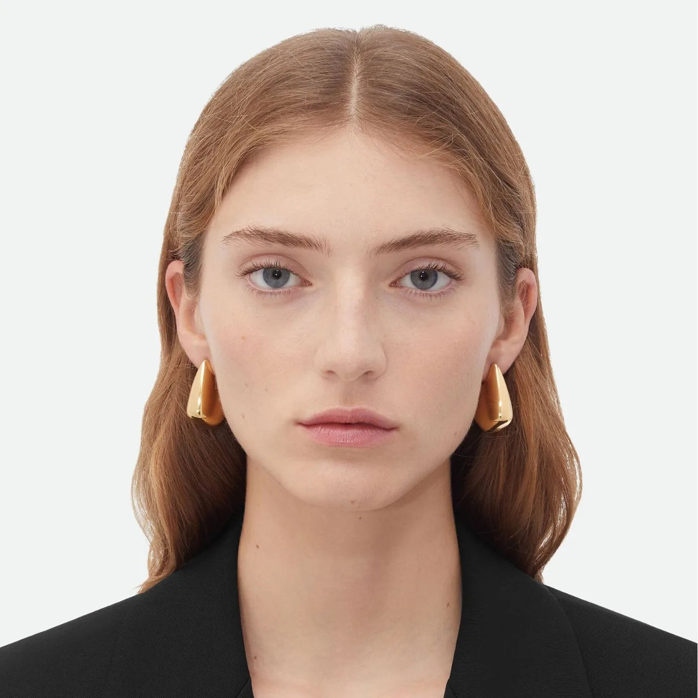 Vintage Metal Smooth Irregular Chunky Geometric Earrings for Women Ms European American Personality Minimalist Jewelry Gifts